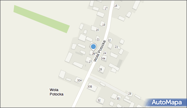 Wola Potocka, Wola Potocka, 26, mapa Wola Potocka