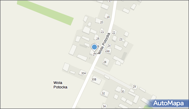 Wola Potocka, Wola Potocka, 27, mapa Wola Potocka