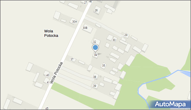 Wola Potocka, Wola Potocka, 34, mapa Wola Potocka