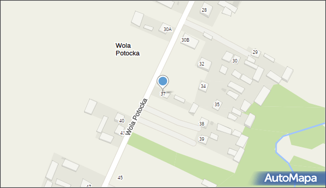 Wola Potocka, Wola Potocka, 37, mapa Wola Potocka