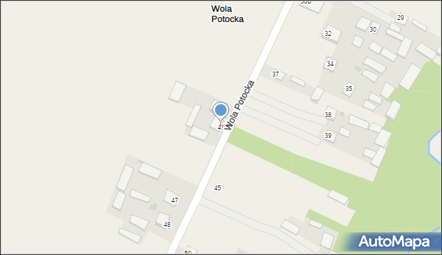 Wola Potocka, Wola Potocka, 41, mapa Wola Potocka