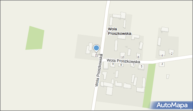 Wola Proszkowska, Wola Proszkowska, 11, mapa Wola Proszkowska