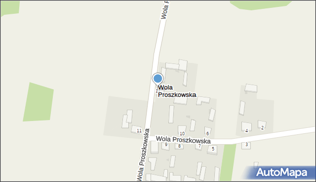 Wola Proszkowska, Wola Proszkowska, 12, mapa Wola Proszkowska