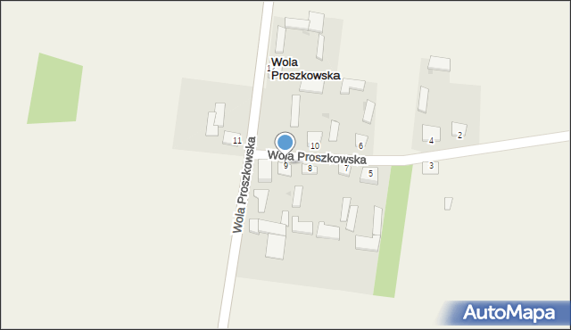 Wola Proszkowska, Wola Proszkowska, 9, mapa Wola Proszkowska