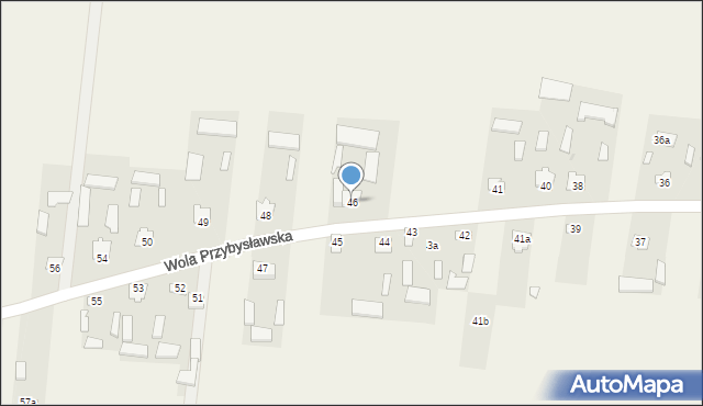Wola Przybysławska, Wola Przybysławska, 46, mapa Wola Przybysławska