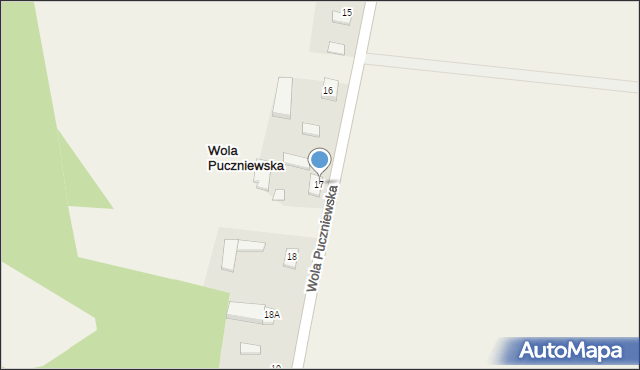 Wola Puczniewska, Wola Puczniewska, 17, mapa Wola Puczniewska