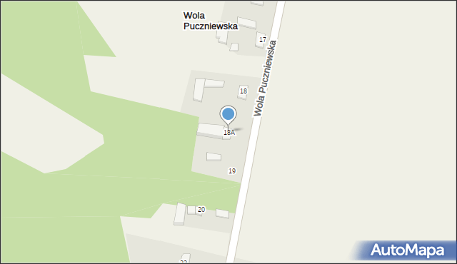 Wola Puczniewska, Wola Puczniewska, 18A, mapa Wola Puczniewska
