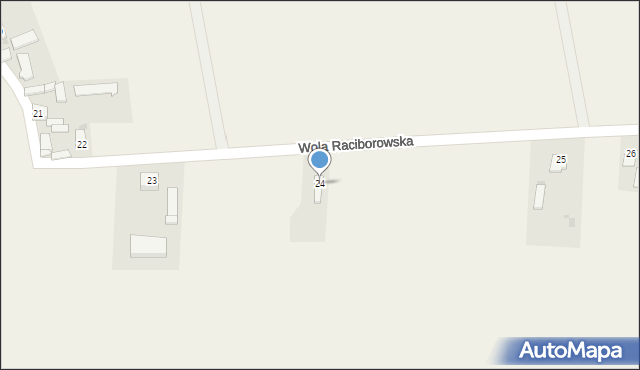 Wola Raciborowska, Wola Raciborowska, 24, mapa Wola Raciborowska