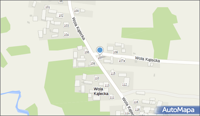 Wola Radzięcka, Wola Radzięcka, 107, mapa Wola Radzięcka