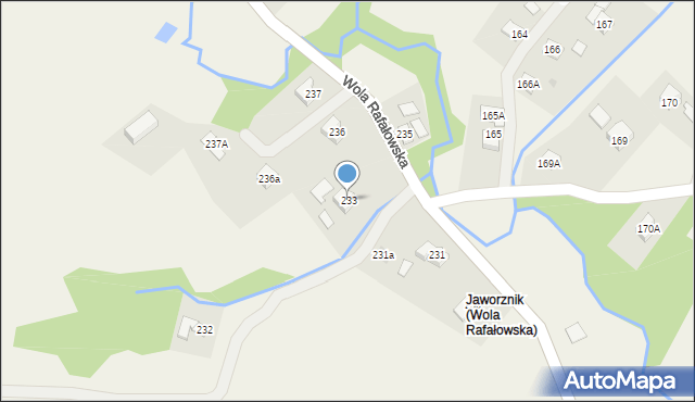 Wola Rafałowska, Wola Rafałowska, 233, mapa Wola Rafałowska