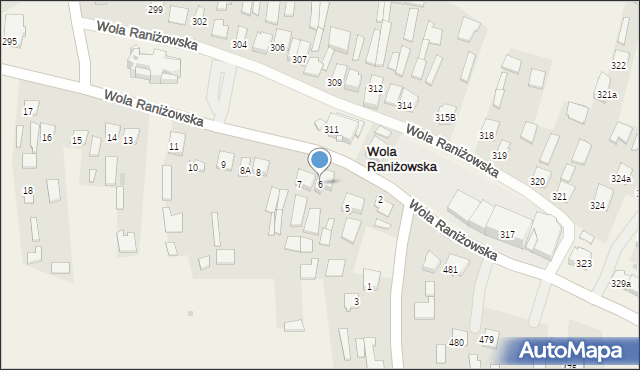 Wola Raniżowska, Wola Raniżowska, 6, mapa Wola Raniżowska