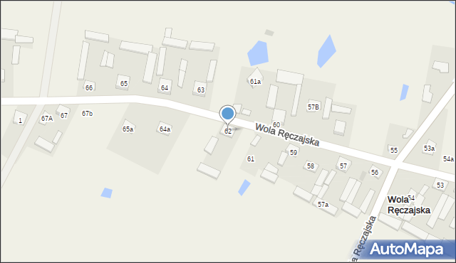 Wola Ręczajska, Wola Ręczajska, 62, mapa Wola Ręczajska