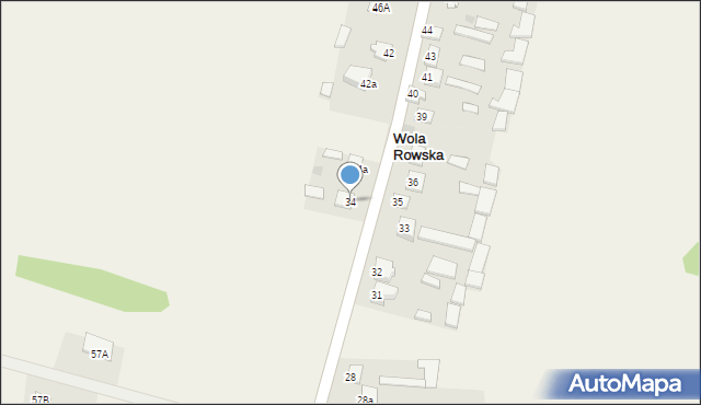 Wola Rowska, Wola Rowska, 34, mapa Wola Rowska