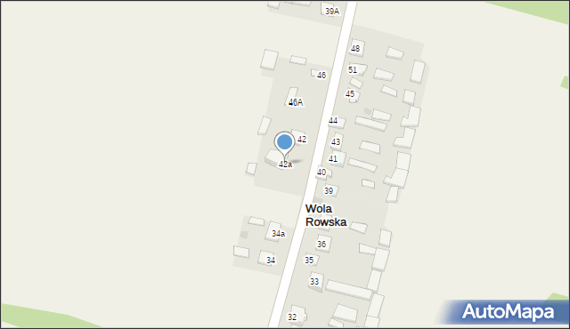 Wola Rowska, Wola Rowska, 42a, mapa Wola Rowska