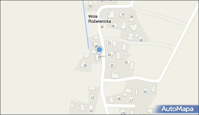 Wola Roźwienicka, Wola Roźwienicka, 23, mapa Wola Roźwienicka