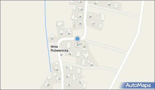 Wola Roźwienicka, Wola Roźwienicka, 31, mapa Wola Roźwienicka