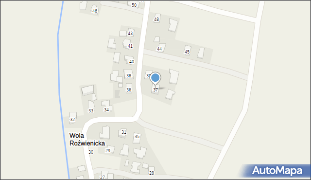Wola Roźwienicka, Wola Roźwienicka, 37, mapa Wola Roźwienicka