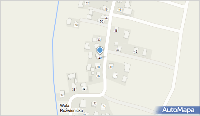 Wola Roźwienicka, Wola Roźwienicka, 40, mapa Wola Roźwienicka