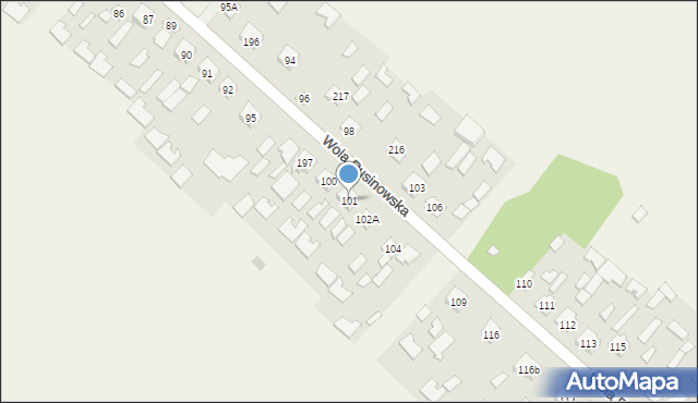 Wola Rusinowska, Wola Rusinowska, 101, mapa Wola Rusinowska