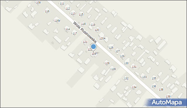 Wola Rusinowska, Wola Rusinowska, 123, mapa Wola Rusinowska