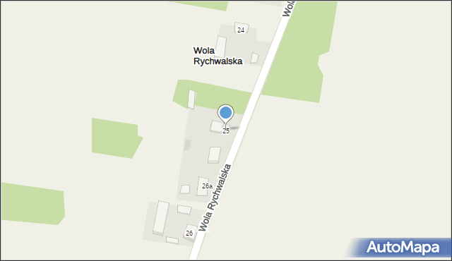 Wola Rychwalska, Wola Rychwalska, 25, mapa Wola Rychwalska