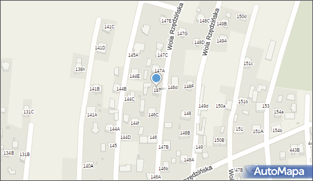 Wola Rzędzińska, Wola Rzędzińska, 147, mapa Wola Rzędzińska