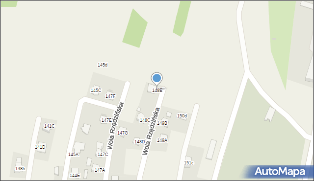 Wola Rzędzińska, Wola Rzędzińska, 148E, mapa Wola Rzędzińska