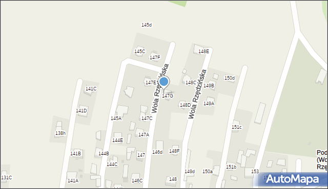 Wola Rzędzińska, Wola Rzędzińska, 149C, mapa Wola Rzędzińska