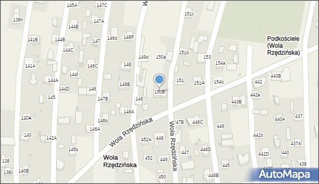 Wola Rzędzińska, Wola Rzędzińska, 150B, mapa Wola Rzędzińska