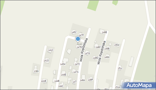 Wola Rzędzińska, Wola Rzędzińska, 174E, mapa Wola Rzędzińska