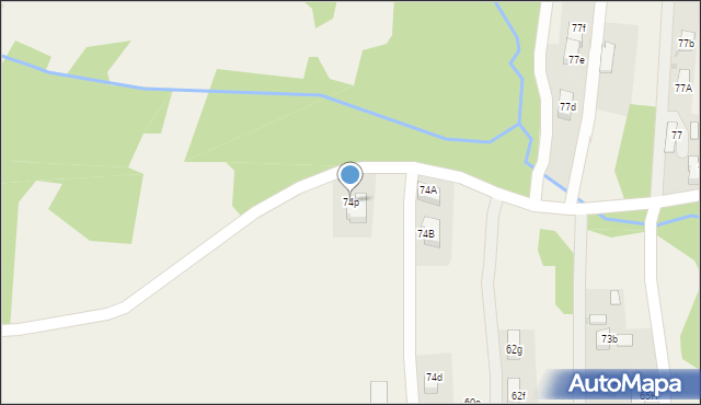 Wola Rzędzińska, Wola Rzędzińska, 74p, mapa Wola Rzędzińska