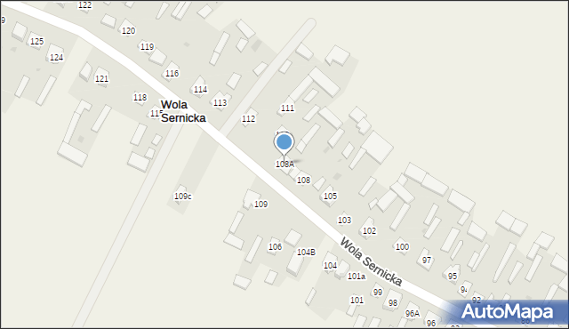 Wola Sernicka, Wola Sernicka, 108A, mapa Wola Sernicka