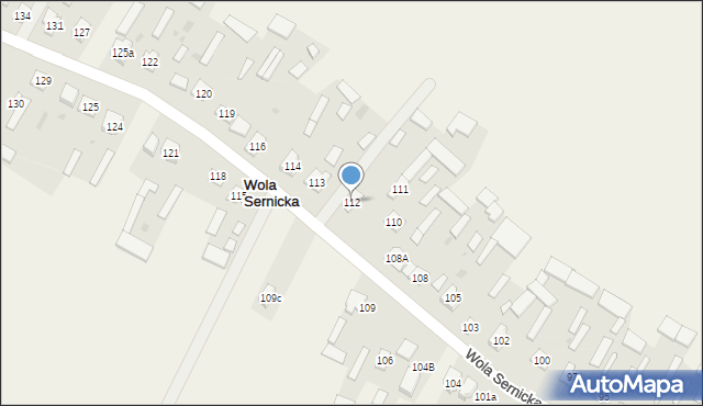 Wola Sernicka, Wola Sernicka, 112, mapa Wola Sernicka