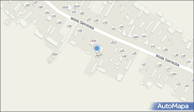 Wola Sernicka, Wola Sernicka, 153, mapa Wola Sernicka