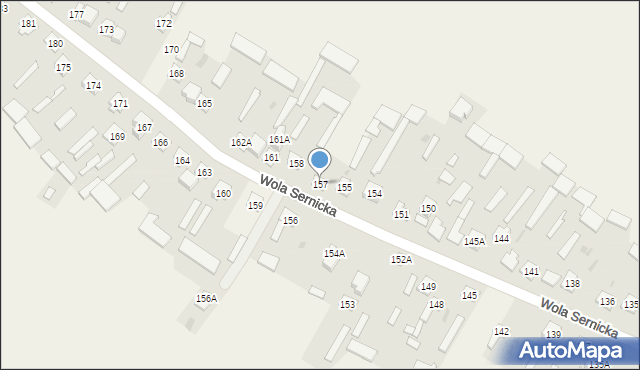 Wola Sernicka, Wola Sernicka, 157, mapa Wola Sernicka