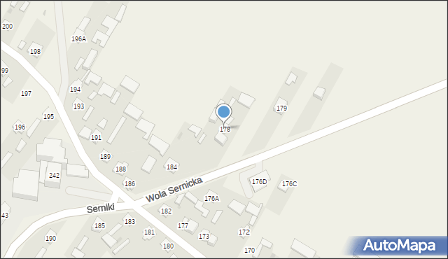 Wola Sernicka, Wola Sernicka, 178, mapa Wola Sernicka