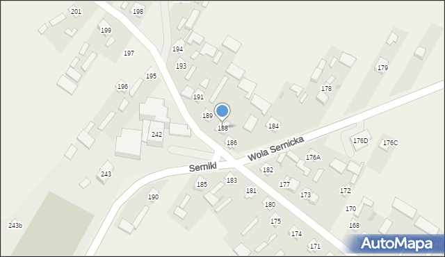 Wola Sernicka, Wola Sernicka, 188, mapa Wola Sernicka
