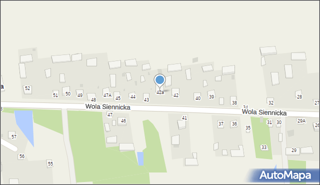 Wola Siennicka, Wola Siennicka, 42a, mapa Wola Siennicka
