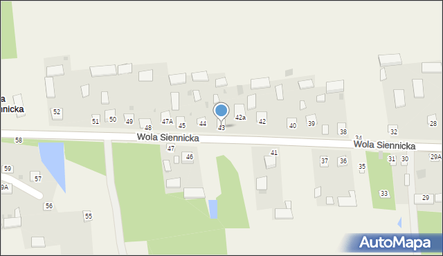 Wola Siennicka, Wola Siennicka, 43, mapa Wola Siennicka