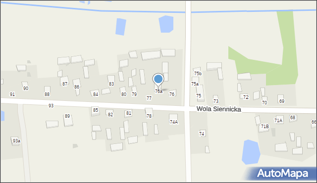 Wola Siennicka, Wola Siennicka, 76a, mapa Wola Siennicka