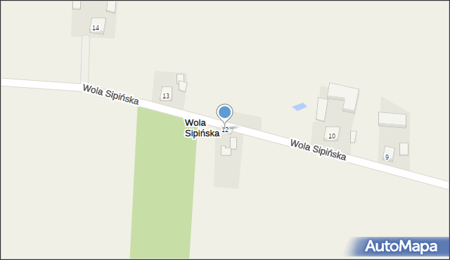 Wola Sipińska, Wola Sipińska, 12, mapa Wola Sipińska