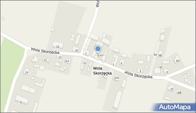 Wola Skorzęcka, Wola Skorzęcka, 2, mapa Wola Skorzęcka