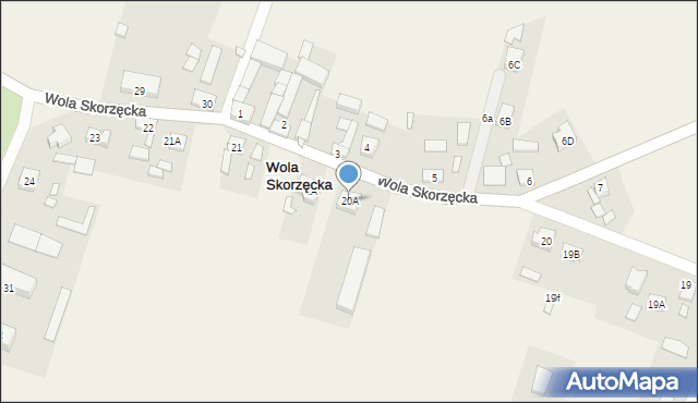 Wola Skorzęcka, Wola Skorzęcka, 20A, mapa Wola Skorzęcka