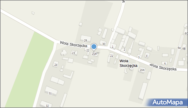 Wola Skorzęcka, Wola Skorzęcka, 21A, mapa Wola Skorzęcka