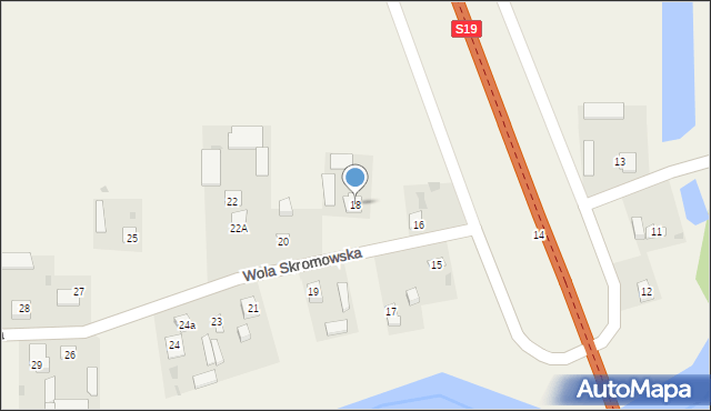 Wola Skromowska, Wola Skromowska, 18, mapa Wola Skromowska