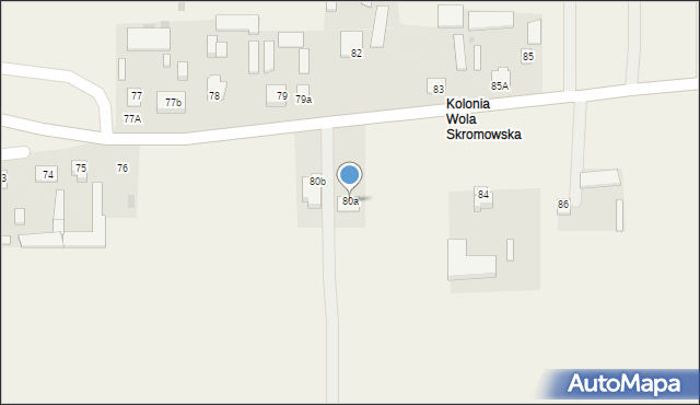 Wola Skromowska, Wola Skromowska, 80a, mapa Wola Skromowska