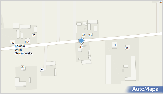 Wola Skromowska, Wola Skromowska, 87, mapa Wola Skromowska