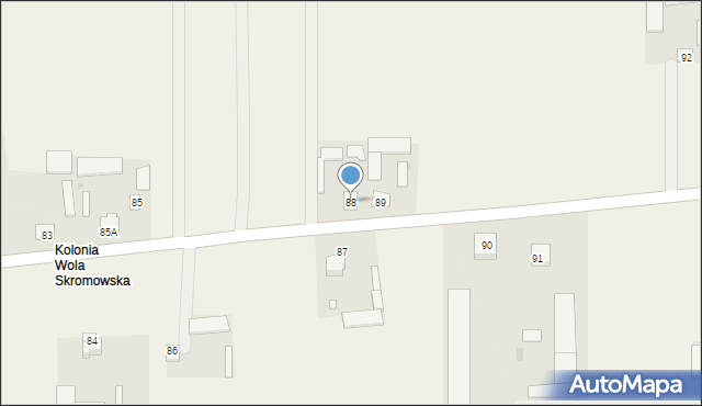 Wola Skromowska, Wola Skromowska, 88, mapa Wola Skromowska