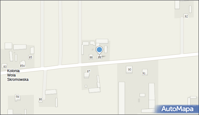 Wola Skromowska, Wola Skromowska, 89, mapa Wola Skromowska