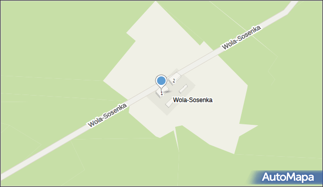 Wola-Sosenka, Wola-Sosenka, 1, mapa Wola-Sosenka